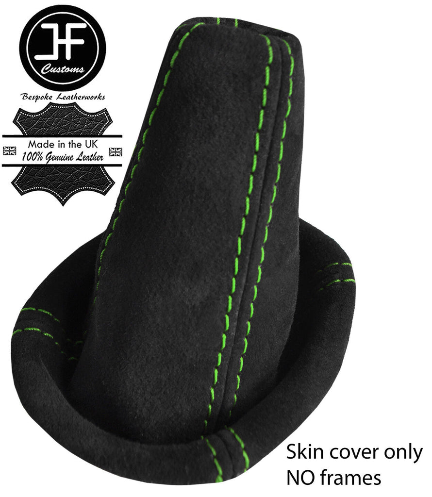 GREEN STITCHING REAL SUEDE GEAR GAITER FOR LOTUS ELISE EXIGE S2 2004-2006