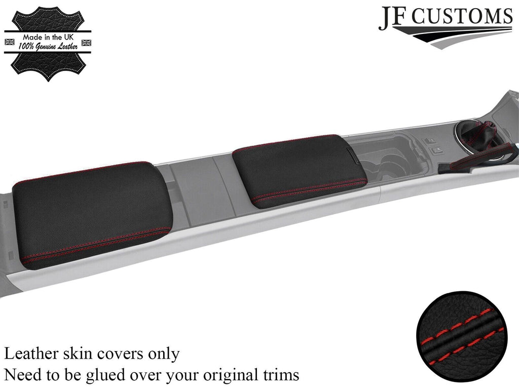 FITS MAZDA RX8 03-12 D RED STITCH LEATHER GEAR + HANDBRAKE & 2X ARMREST COVERS