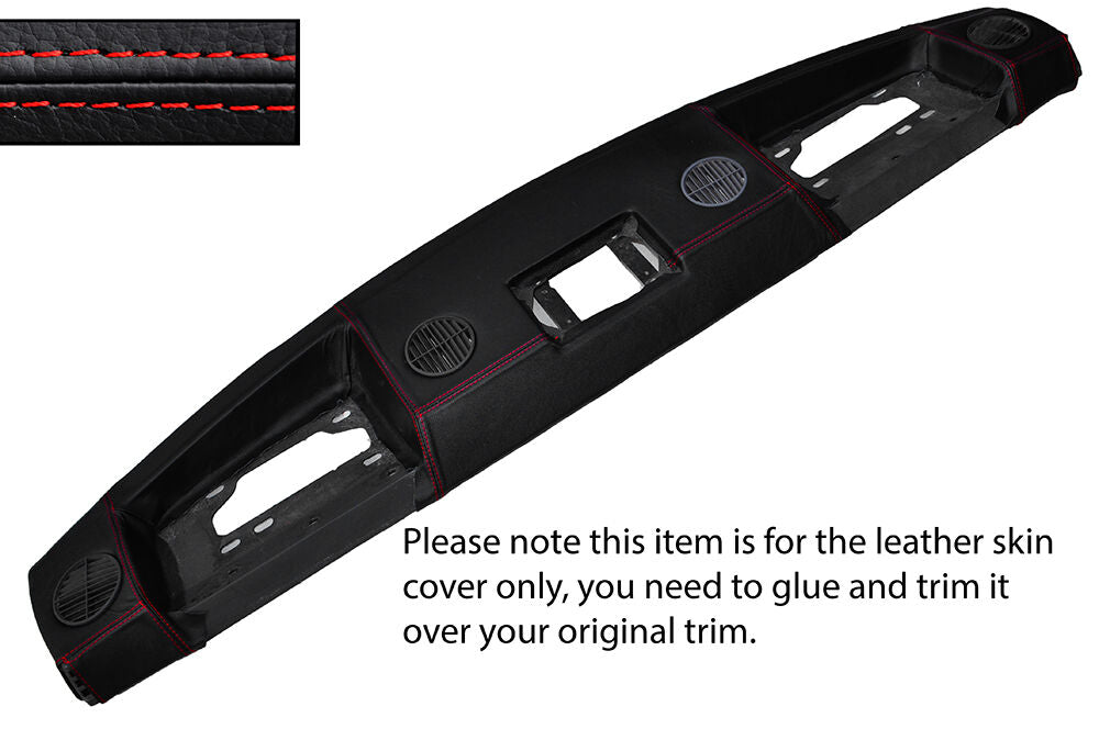 RED STITCH TOP DASH DASHBOARD LEATHER SKIN COVER FITS RANGE ROVER CLASSIC