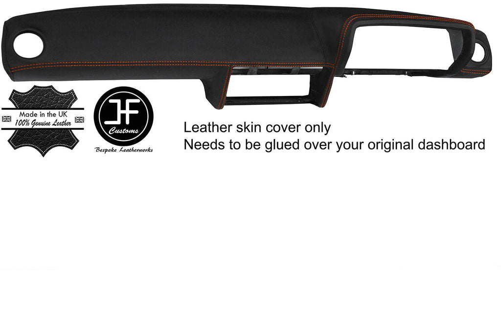 ORANGE STITCH DASH DASHBOARD REAL LEATHER COVER FOR TALBOT HILLMAN AVENGER MK2