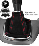 RED STITCHING REAL SUEDE MANUAL GEAR GAITER FITS HONDA CRV 2006-2012 CUSTOM NEW