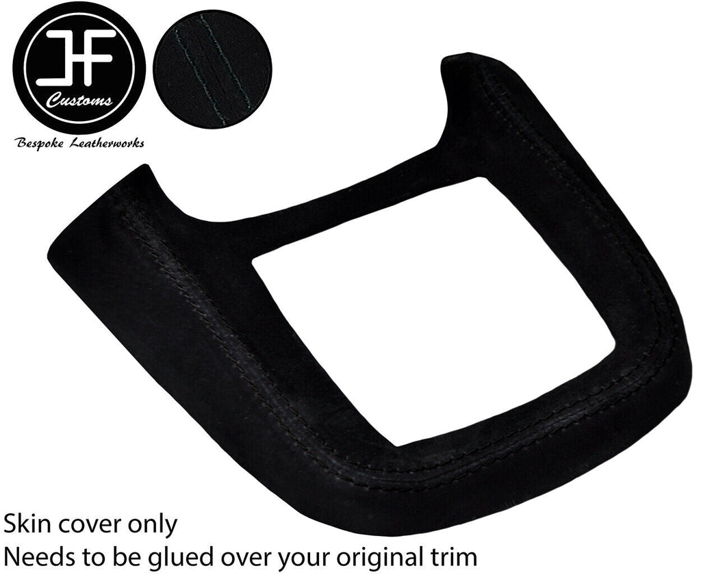 BLACK STITCH MANUAL GEAR SURROUND SUEDE COVER FOR FORD FIESTA MK8 2008-2013