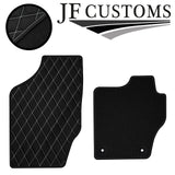 WHITE DIAMOND STITCH VINYL 4X TAILORED FLOOR CARPETS FOR CITROEN DS4 10-18 JF1