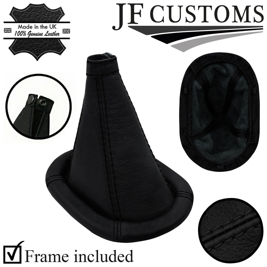 BLACK STITCH ITLEATHER GEAR GAITER  WITH PLASTIC FRAME FOR ALFA ROMEO 33 90-94