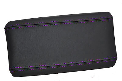 FITS ALFA ROMEO 147 ARMREST LID COVER LEATHER purple stitch CUSTOM NEW