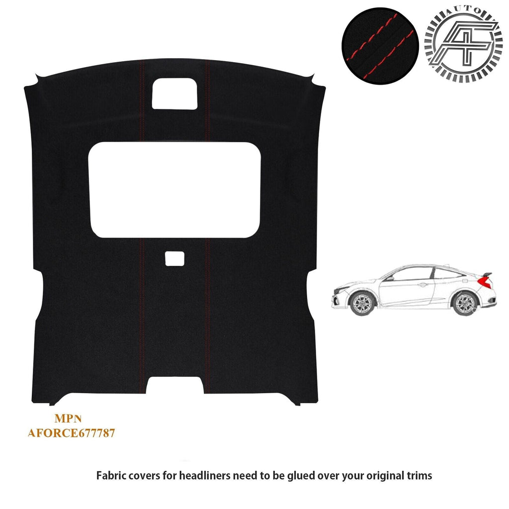 LUXE SUEDE HEADLINER COVER FITS HONDA CIVIC SI COUPE 2013-2015
