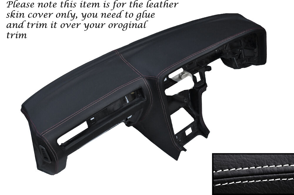 WHITE STITCH DASH DASHBOARD LEATHER SKIN COVER FITS TOYOTA SUPRA MK3 1986-1993