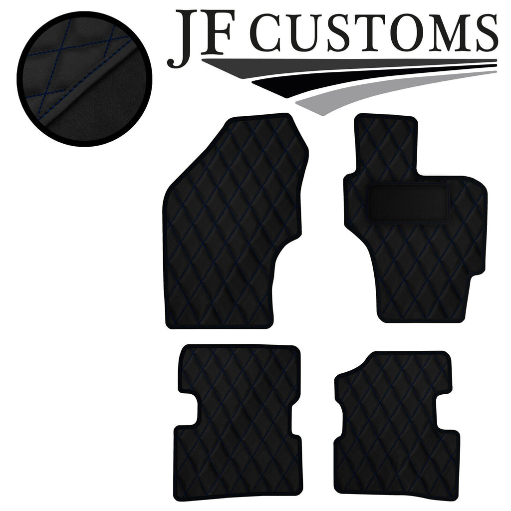 D BLUE DIAMOND STITCH VINYL 4XTAILORED FLOOR CARPET FOR KIA RIO AUTO 01-05 JF1