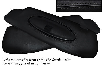 BLACK STITCH FITS PORSCHE 911 997 05-13 CARRERA 2X SUN VISORS LEATHER COVERS
