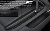 BLACK STITCH 2X FRONT DOOR HANDLE ARMREST COVER FITS AUDI A3 8P S3 03-12 3 DOOR