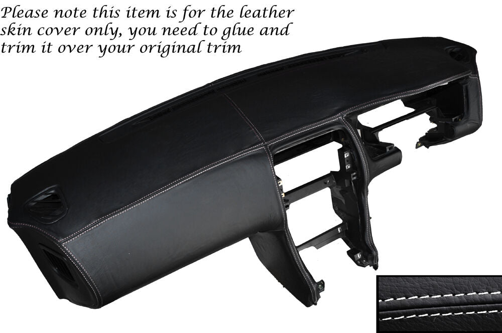 WHITE STITCH DASH DASHBOARD LEATHER SKIN COVER FITS NISSAN S14 200SX 1994-1999
