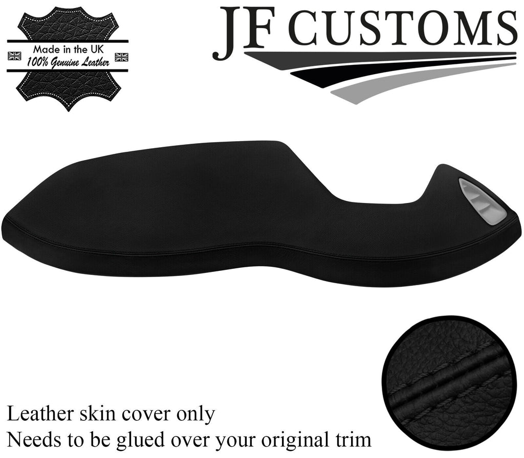 BLACK STITCH ITALIAN LEATHER DASH COWL HOOD COVER FOR HYUNDAI TUCSON 15-19