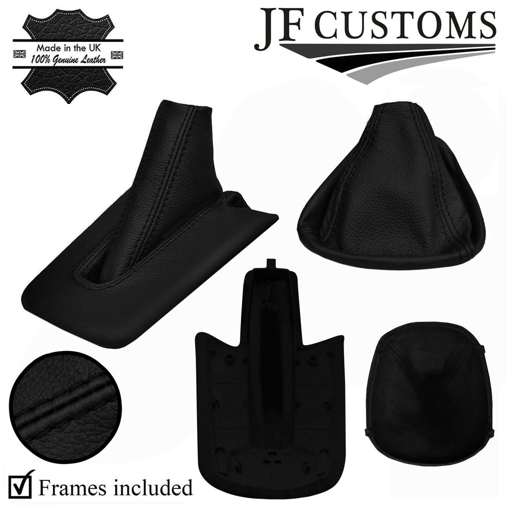 BLACK STITCH GEAR HANDBRAKE GAITER+PLASTIC FRAME FOR BMW Z4 E85 E86 02-08