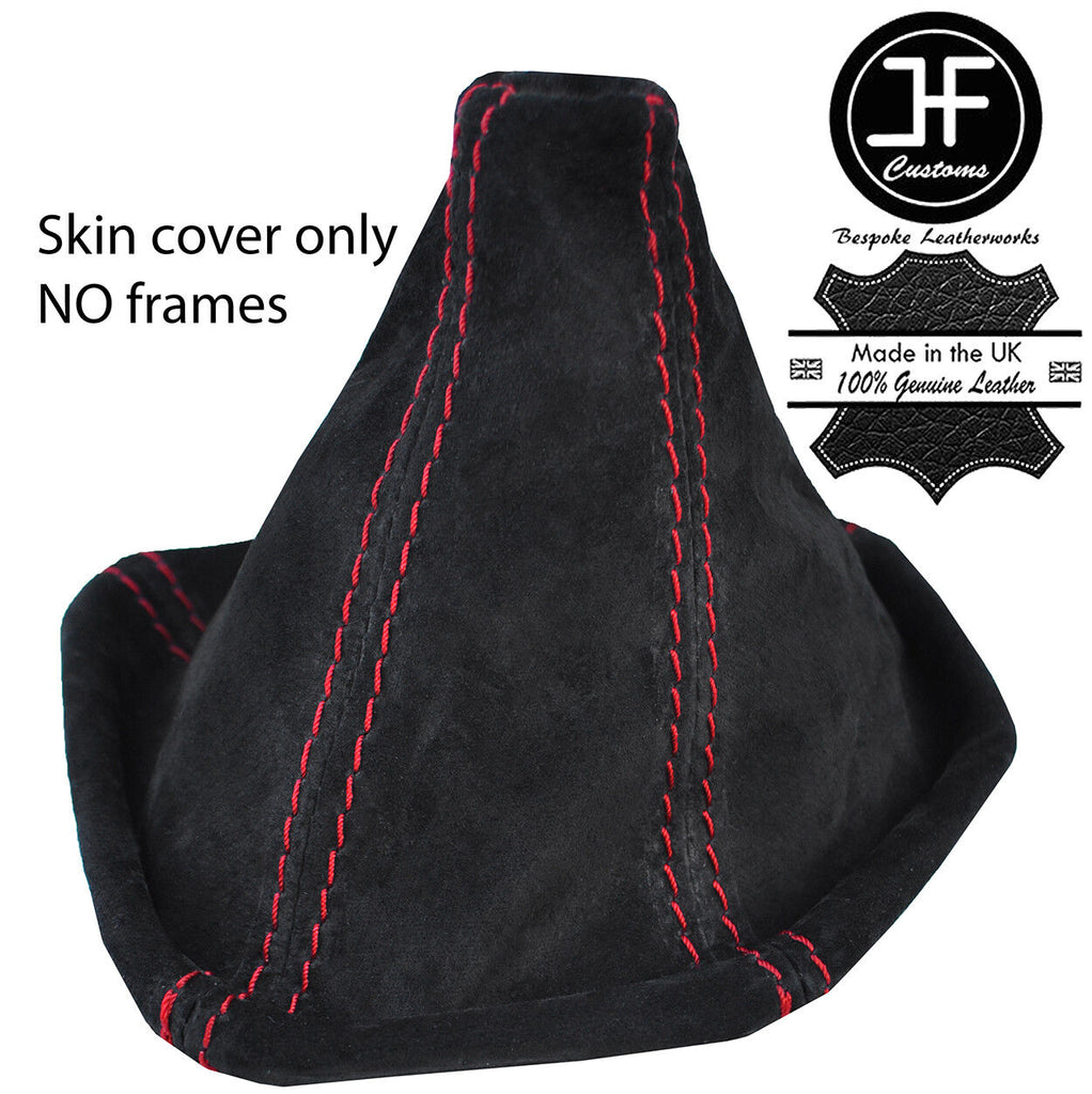 RED STITCHING REAL SUEDE MANUAL GEAR GAITER FITS BMW 5 SERIES E39 1995-2003