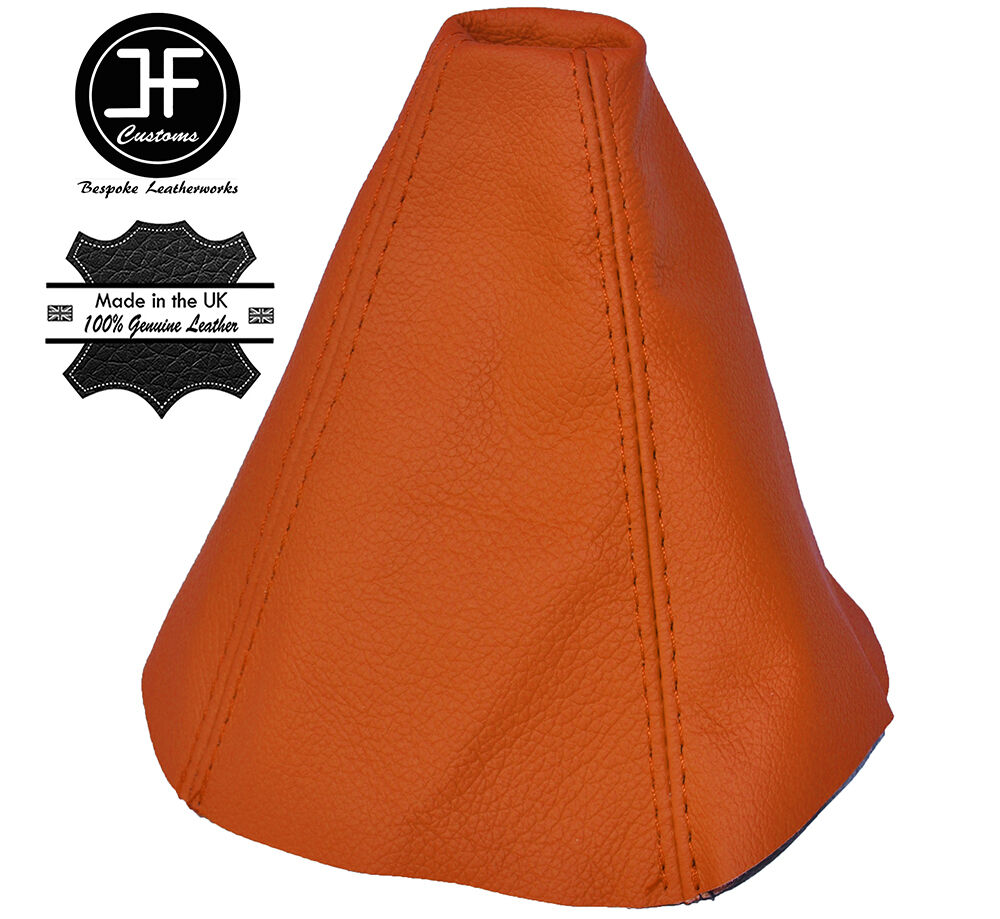 ORANGE LEATHER MANUAL GEAR GAITER SHIFT BOOT FITS SEAT IBIZA CORDOBA 1999-2002