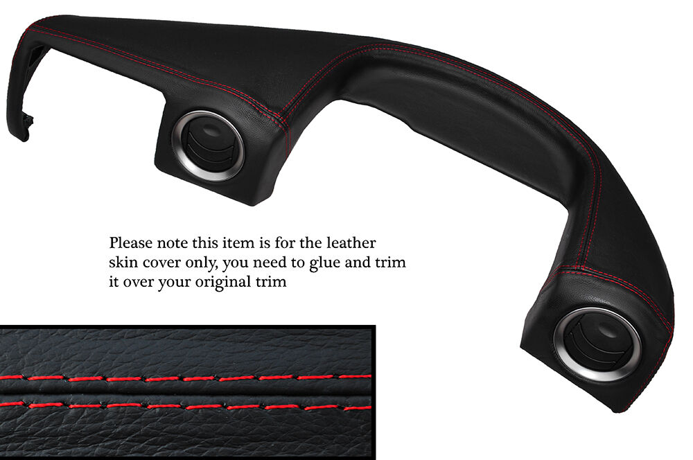 RED STITCH DRIVER SIDE DASH TRIM LEATHER COVER FITS NISSAN GT-R R35 09-15