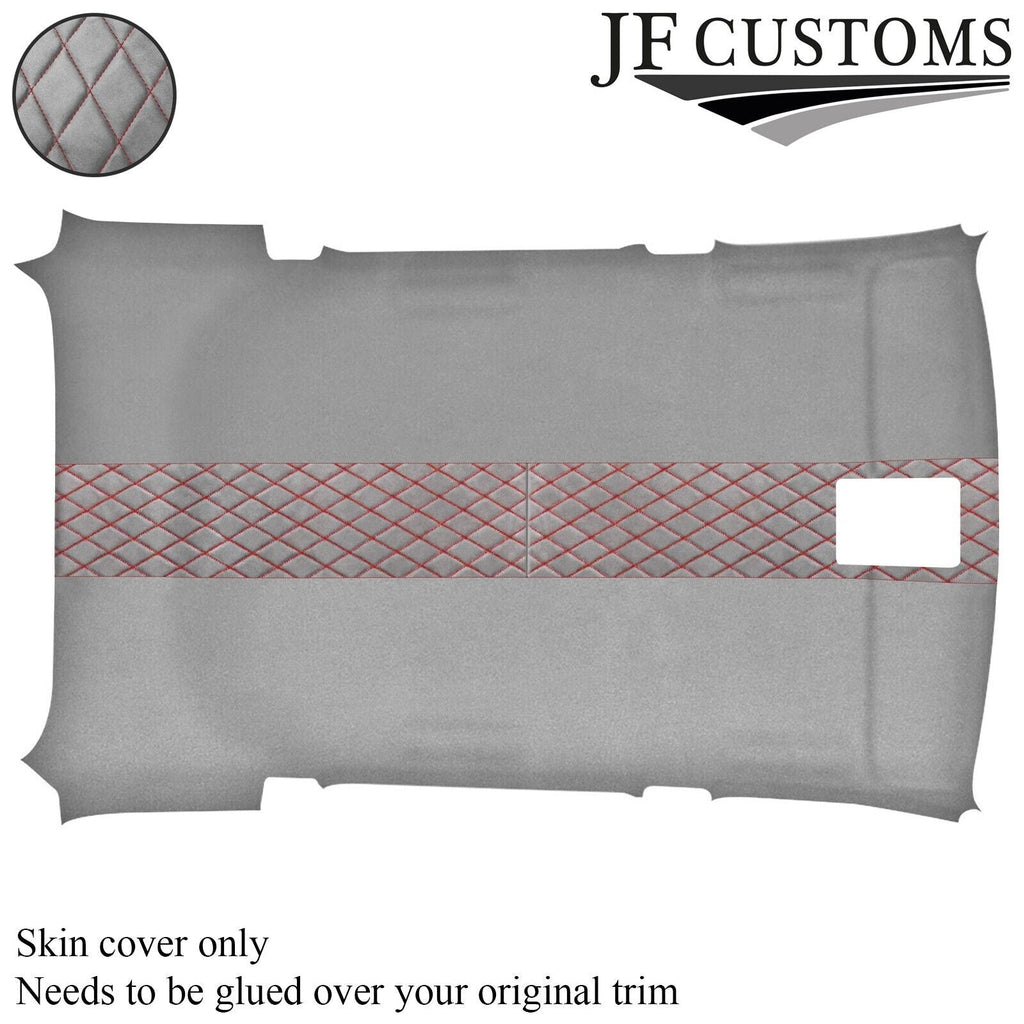 DSG2 RED STITCH L GREY LUXE SUEDE HEADLINER COVER FOR FOR BMW X3 E83 03-10