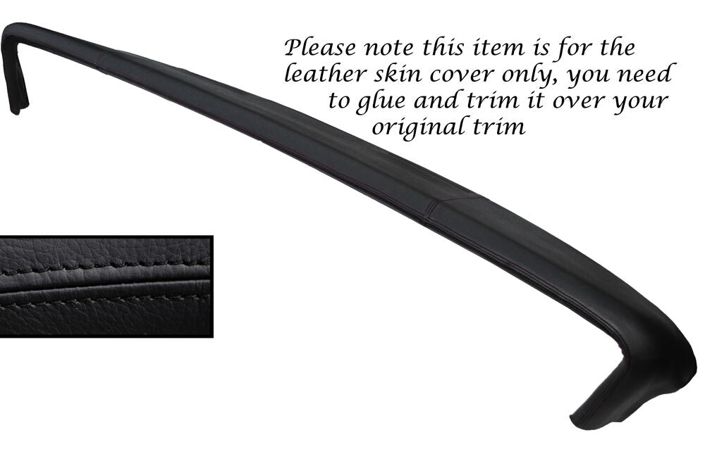 BLACK STITCH TOP DASH DASHBOARD LEATHER SKIN COVER FITS PONTIAC BONNEVILLE 1967