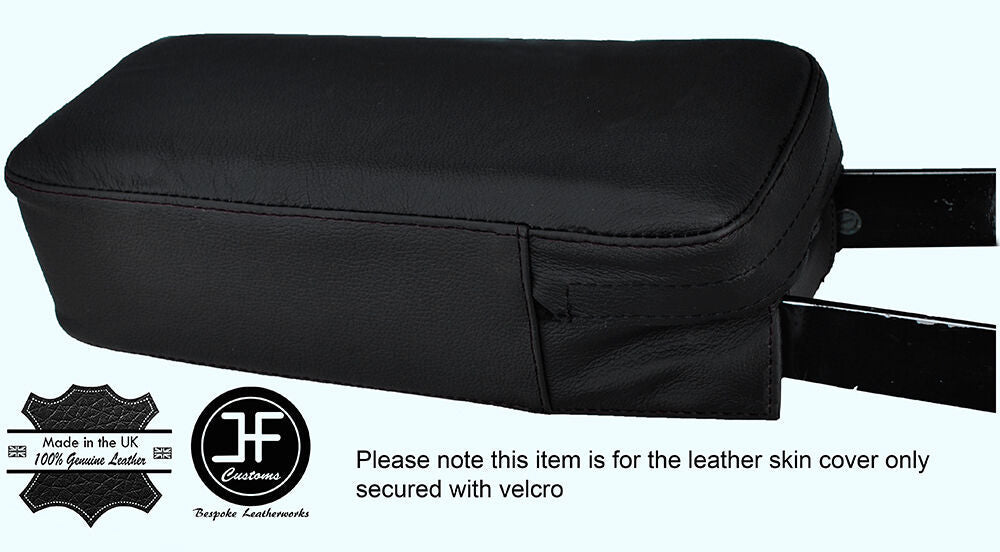 BLACK STITCHING LEATHER ARMREST COVER FITS VOLVO 240 242 244 245 260 1978-1993