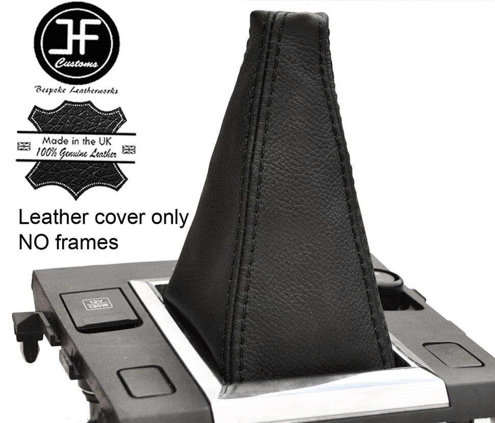 BLACK STITCH MANUAL REAL LEATHER GEAR GAITER FITS SUZUKI GRAND VITARA 2006-2013