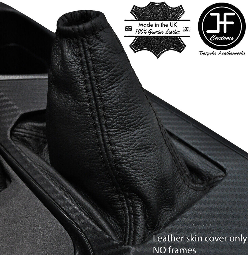 BLACK STITCH TOP GRAIN LEATHER MANUAL GEAR GAITER FITS TOYOTA RAV 4 2013-2018