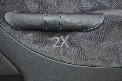 FITS FORD MONDEO MK1 MK2 2X DOOR HANDLE COVERS blue stitch CUSTOM NEW MADE IN UK