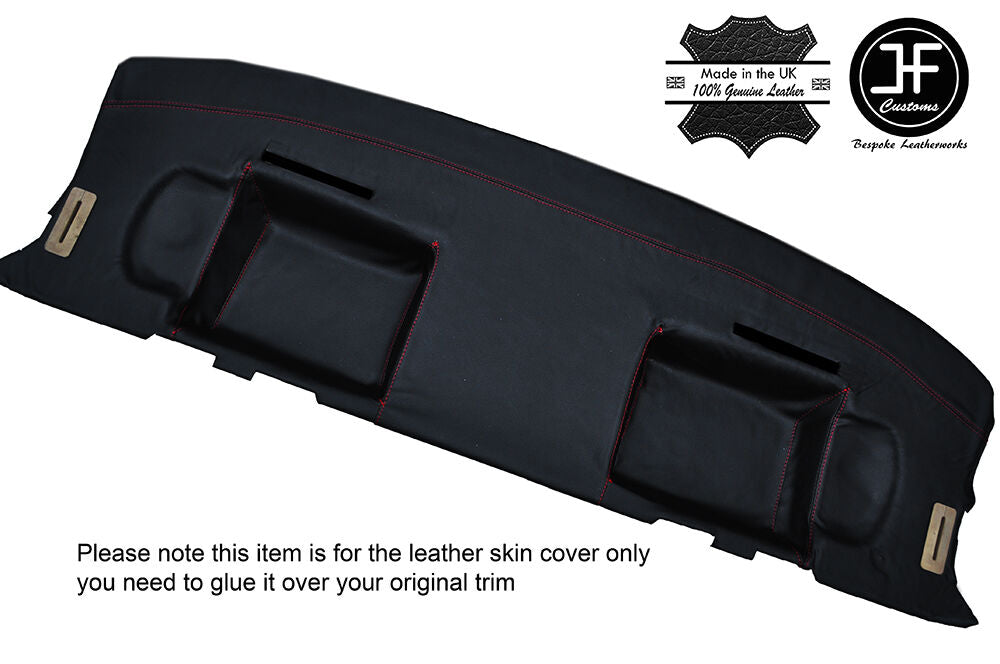 RED STITCHING REAR PARCEL SHELF LEATHER COVER FITS BMW 6 SERIES E24 CUSTOM NEW