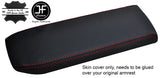 RED  STITCH ARMREST CARBON FIBER VINYL COVER FITS MAZDA MX5 MK2 1998-2000