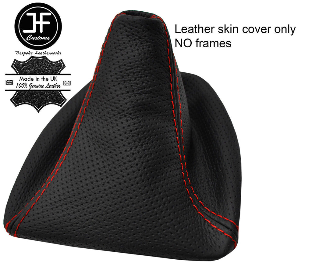 RED STITCH PERFORATED LEATHER MANUAL GEAR GAITER FOR BMW E60 E61 03-11