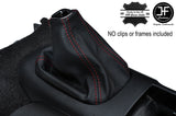 RED STITCHING LEATHER GEAR GAITER FITS HONDA PRELUDE MK5 GENERATION 5 97-01