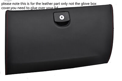 red stitch FITS PEUGEOT 407 04-10 GLOVE BOX LID LEATHER COVER GLUE NEEDED