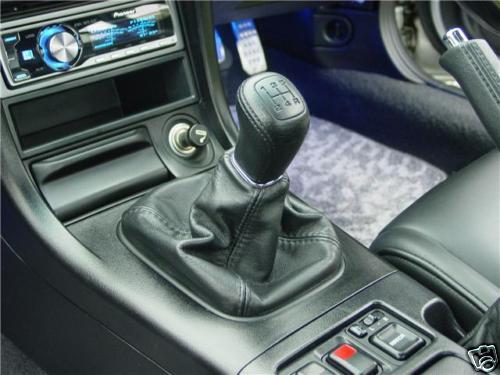 FITS HONDA  PRELUDE 92-01 BLACK REAL LEATHER GEAR GAITOR NEW CUSTOM NEW