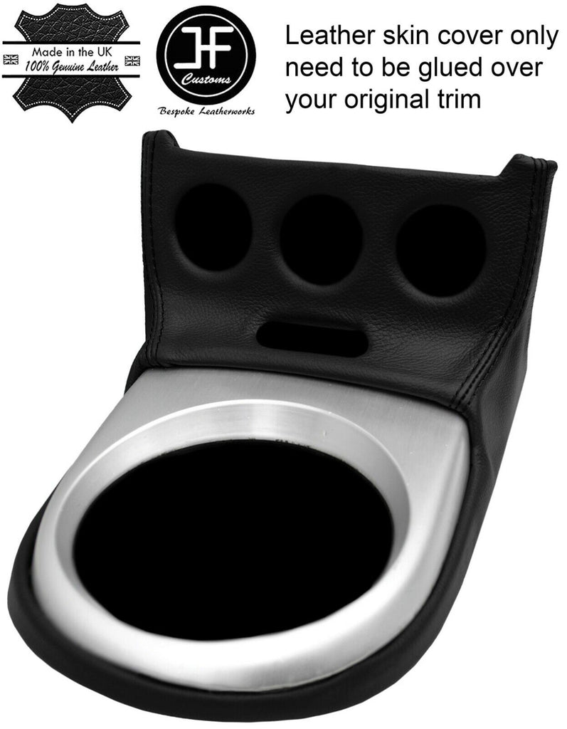 BLACK STITCH MANUAL GEAR SURROUND LEATHER COVER FITS NISSAN 350Z 06-09 FACELIFT