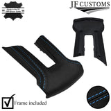 L BLUE STITCH LEATHER COVERED STEERING WHEEL TRIMS+FRAMES FOR FORD MUSTANG 10-14