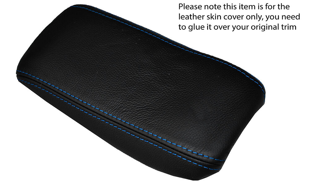 BLUE STITCH ARMREST LEATHER SKIN COVER FITS ALFA ROMEO GTV SPIDER 916 PHASE 2