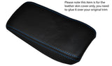 BLUE STITCH ARMREST LEATHER SKIN COVER FITS ALFA ROMEO GTV SPIDER 916 PHASE 2