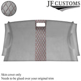 DSG2 D RED STITCH L GREY SUEDE HEADLINER COVER FOR FORD TRANSIT CONNECT 02-13