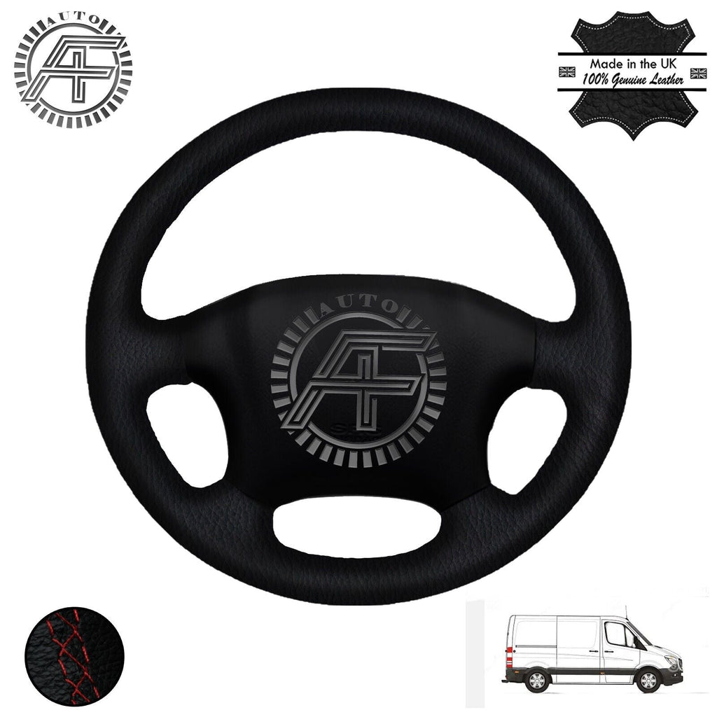 FITS SPRINTER 06-13 LUXURY LEATHER STEERING WHEEL COVER CUSTOM NEW MADE IN UK