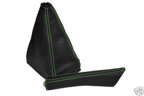 FITS PEUGEOT 205 GEAR&HANDBRAKE GAITER LEATHER GREEN ST CUSTOM NEW MADE IN UK