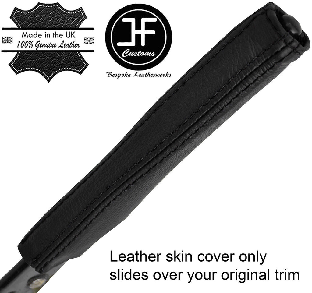 BLACK STITCH TOP GRAIN LEATHER HANDBRAKE GAITER COVER FITS PEUGEOT 309 85-94