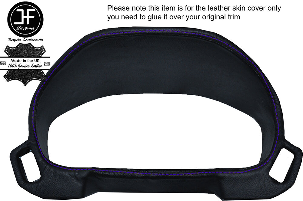 PURPLE  STITCHING SPEEDO SURROUND LEATHER COVER FITS MITSUBISHI FTO 1994-2001