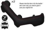 RED STICH 2X FRONT FULL DOOR HANDLE LEATHER COVERS FITS AUDI 80 CABRIO 92-00