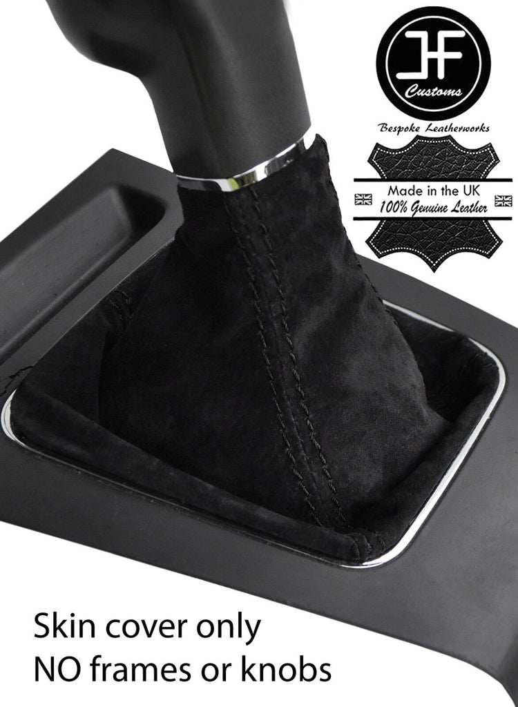 BLACK STITCH REAL SUEDE GEAR GAITER FOR VAUXHALL OPEL ZAFIRA B MK2 05-12
