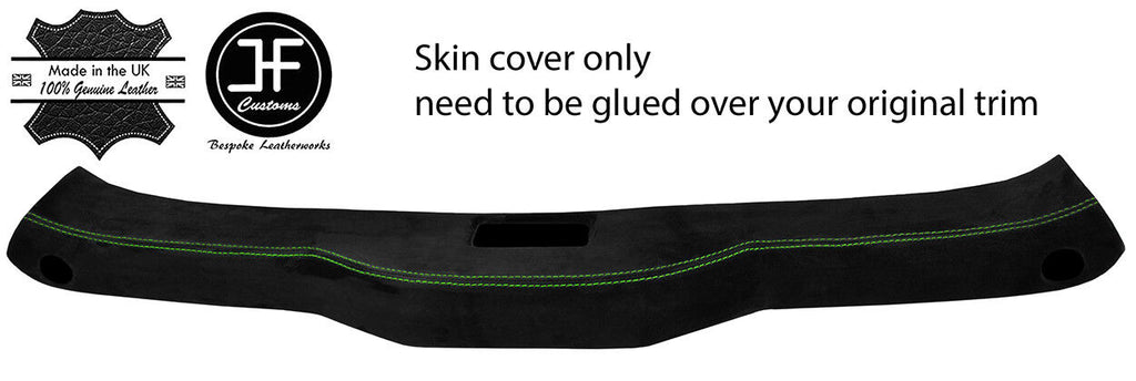 GREEN  STITCH FRONT TOP ROOF PANEL REAL SUEDE COVER FITS HONDA CRX DEL SOL 92-97