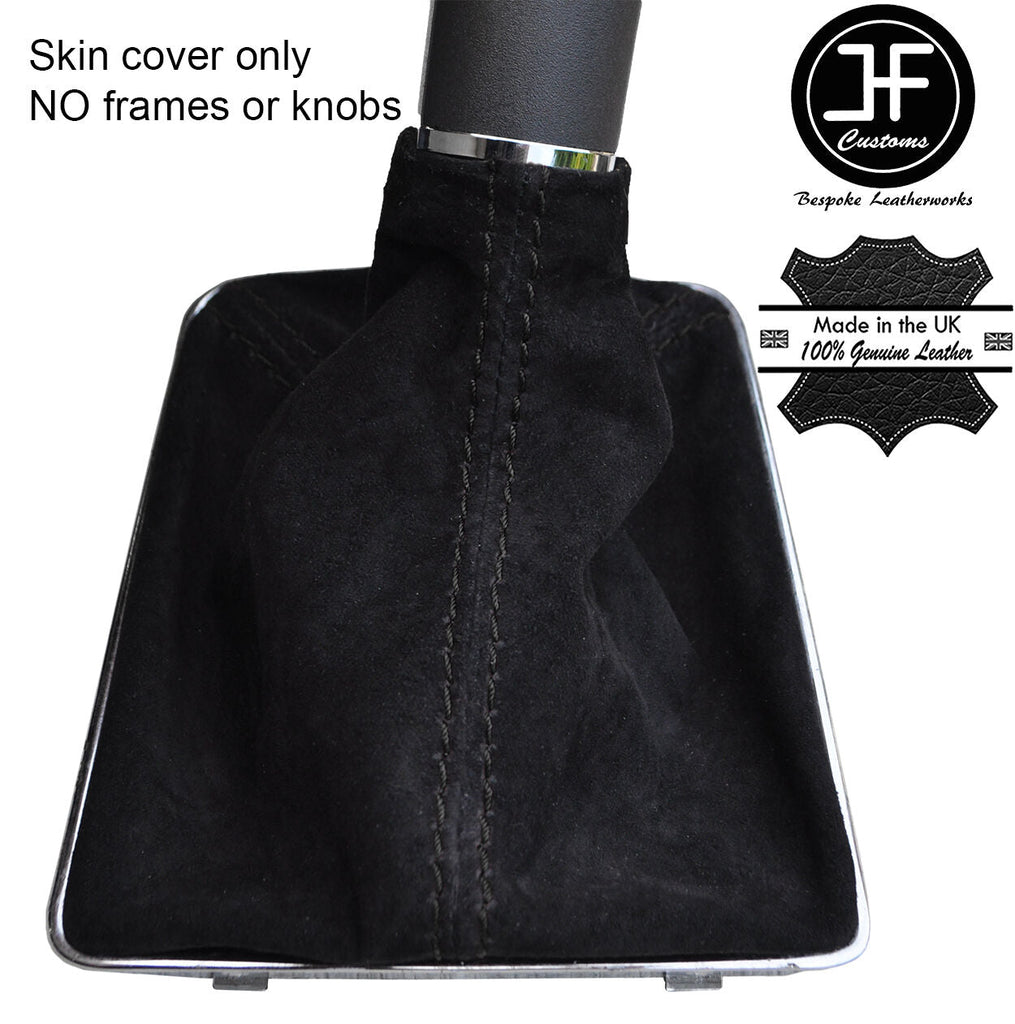 BLACK STITCHING REAL SUEDE GEAR GAITER FITS VAUXHALL OPEL ASTRA MK5 H 04-09