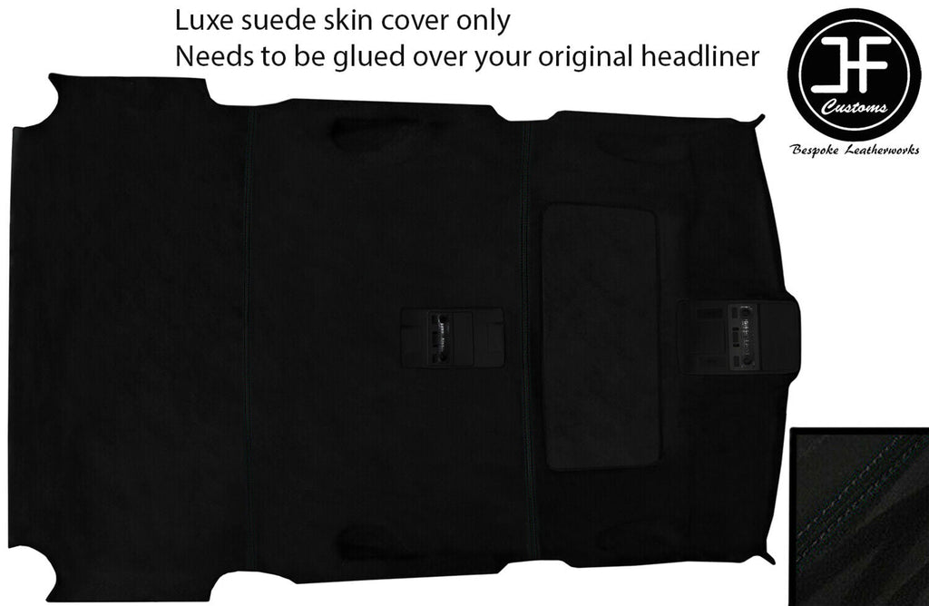 BLACK STITCH ROOF HEADLINING LINER LUXE SUEDE COVER FITS RANGE VOGUE L322 02-10