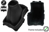 BLACK STITCH LEATHER GEAR GAITER + PLASTIC FRAME FOR FORD GALAXY MK3 06-14 AUTO