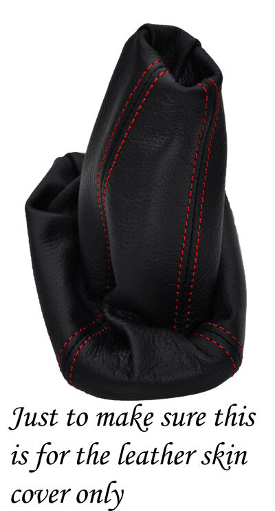 RED STITCHING FITS SUZUKI IGNIS 03-06 LEATHER GEAR GAITER CUSTOM NEW MADE IN UK
