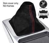 RED STITCH REAL SUEDE MANUAL GEAR GAITER FITS LAND ROVER FREELANDER 2 13-15