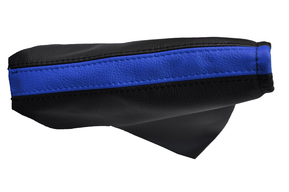BLUE BLACK FITS ASTRA MK5 H 2004-2009 HANDBRAKE GAITER LEATHER CUSTOM NEW